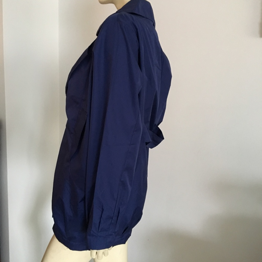 Navy Echo Collared Rain Jacket With Bubble Hem An… - image 5